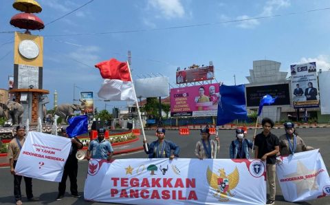 Gerakan Mahasiswa Kristen Indonesia (GMKI) Bandar Lampung Gelar Aksi Damai Tegakkan Pancasila dan Kampanye Moderasi Beragama