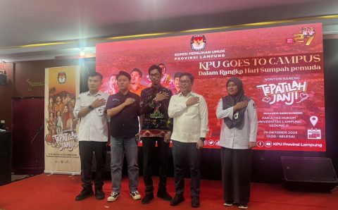 Peringati Hari Sumpah Pemuda, KPU Lampung Sukses Menggelar Nobar Film “Tepatilah Janji” di Unila