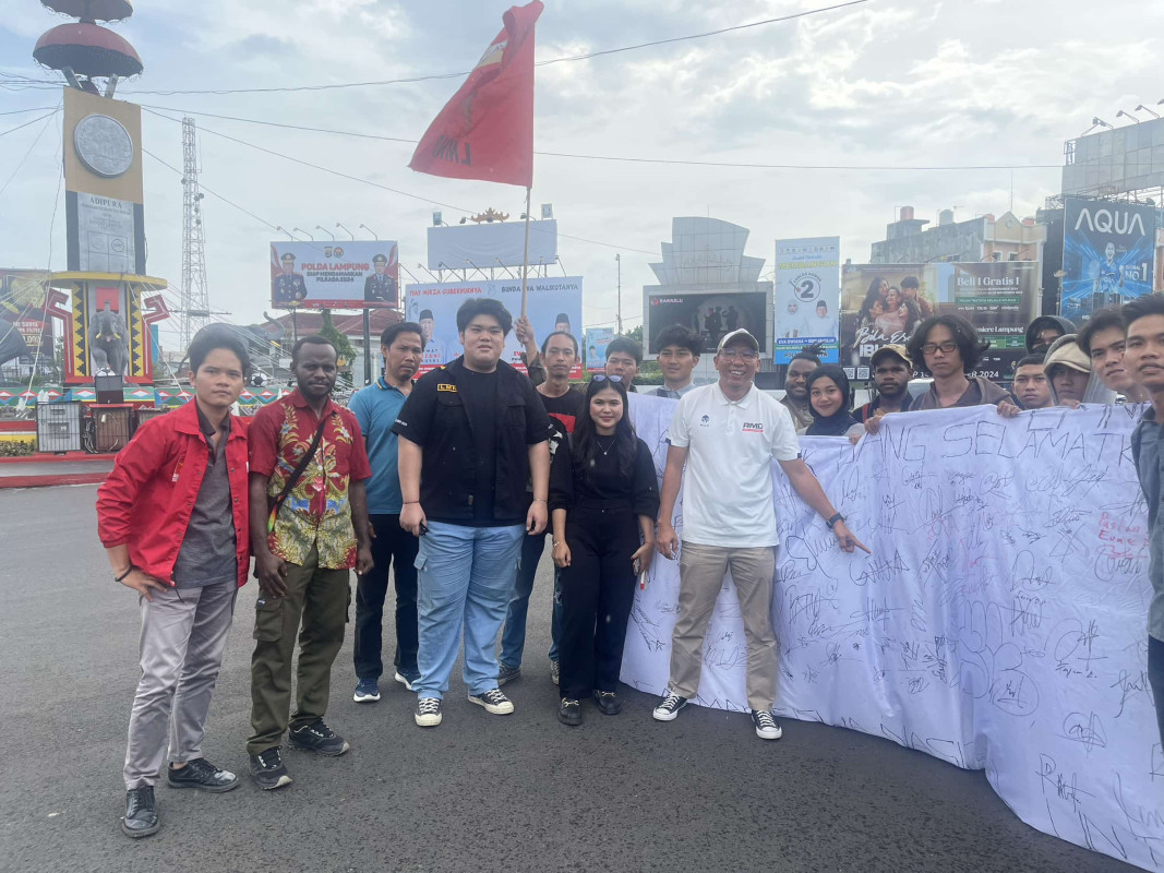 Calon Gubernur Lampung Rahmat Mirzani Djausal Mendukung Kampanye Tolak Politik Uang Dari LMND Lampung