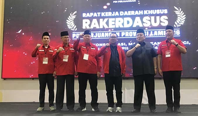 DPD PDIP Lampung Gelar Rakerdasus Sebagai Strategi Pemenangan Pilkada Serentak 2024